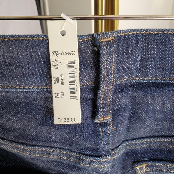 Madewell 9" Mid Rise Skinny Jeans. Size W27 - Picture 4 of 5